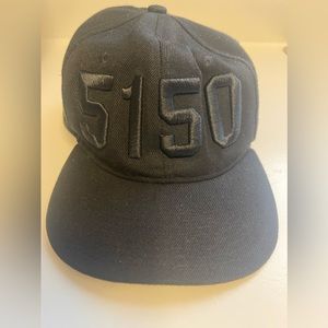 Van Halen EVH Snapback Hat Baseball Cap With 3D Embroidered Black On Black 5150